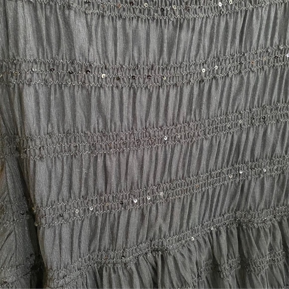 Nine West Sparkle Sequin Stretchy Black Party Dress Size 10 - Picture 3 of 10